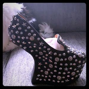 Jeffrey Campbell Blyke stud Black Silver NEW